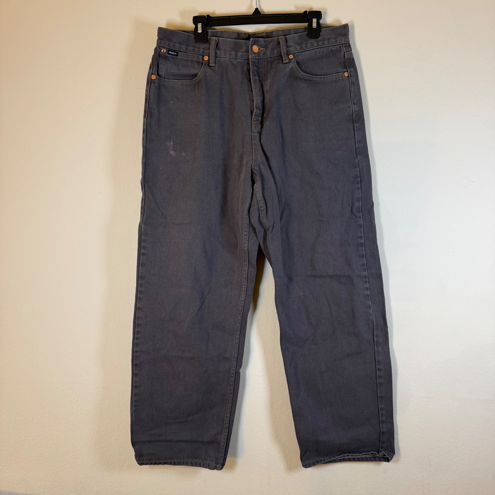 RVCA Americna Fit Men's Charcoal Gray Denim Jeans‎ Size 34x32